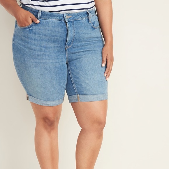 old navy denim bermuda shorts